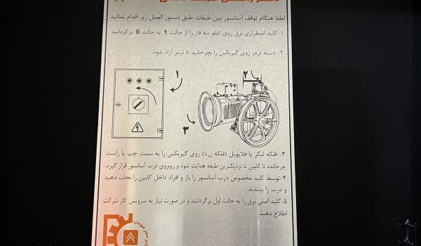 پلاک دستور العمل 1 پلاک دستور العمل